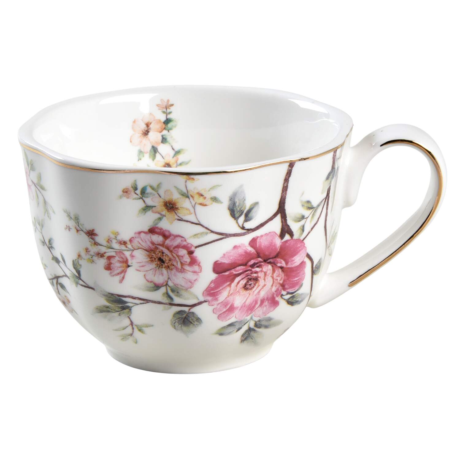 Camellia Hydrangea Flat Cup by Grace's Teaware-1