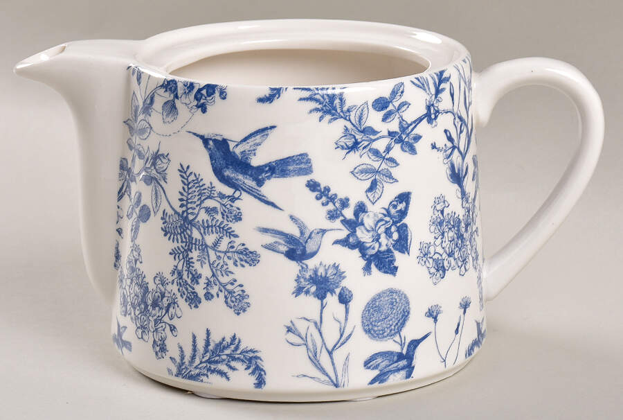 Blue Butterfly Toile Individual Teapot No Lid by Grace's Teaware-1