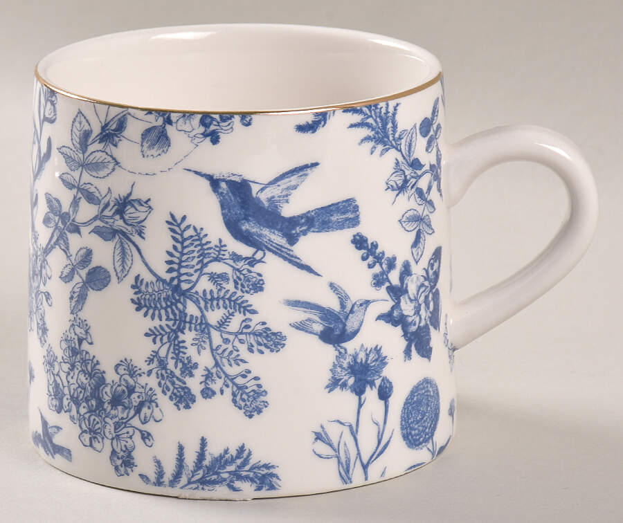 Blue Butterfly Toile Mug by Grace's Teaware-1