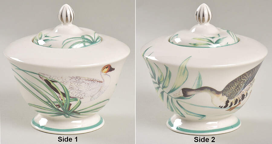 Lakeside Bird Sugar Bowl & Lid by Grace's Teaware-1