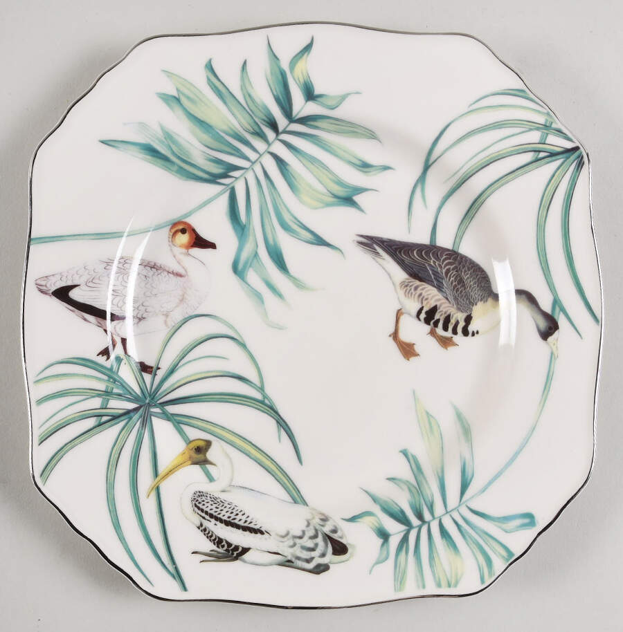 Lakeside Bird Square Luncheon Plate by Grace's Teaware-1