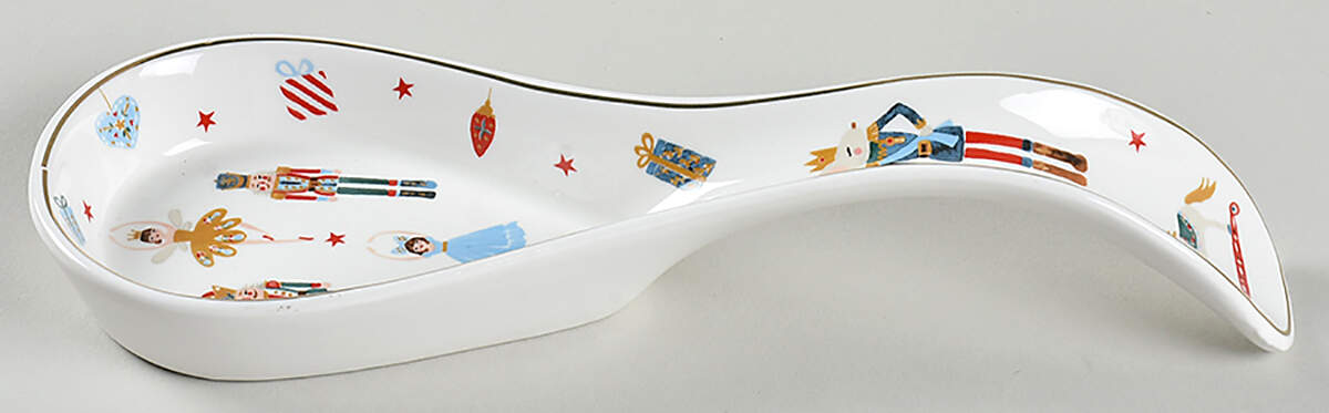 Christmas Cheer Spoon Rest/Holder (Holds 1 Spoon) by Grace's Teaware-1