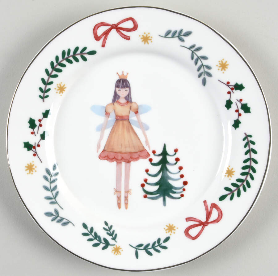 Christmas Cheer Salad Plate by Grace's Teaware-1