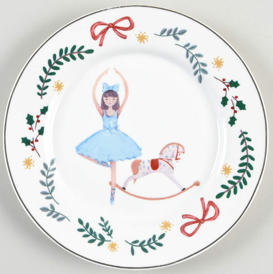 Christmas Cheer Salad Plate by Grace's Teaware-1