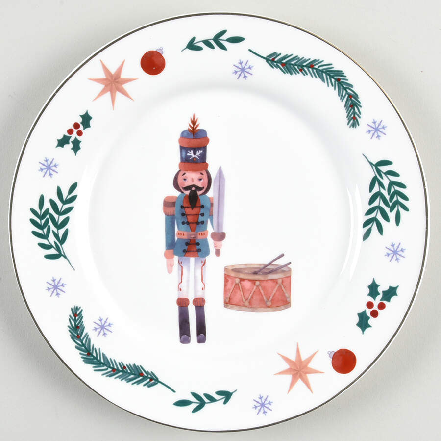 Christmas Cheer Salad Plate by Grace's Teaware-1