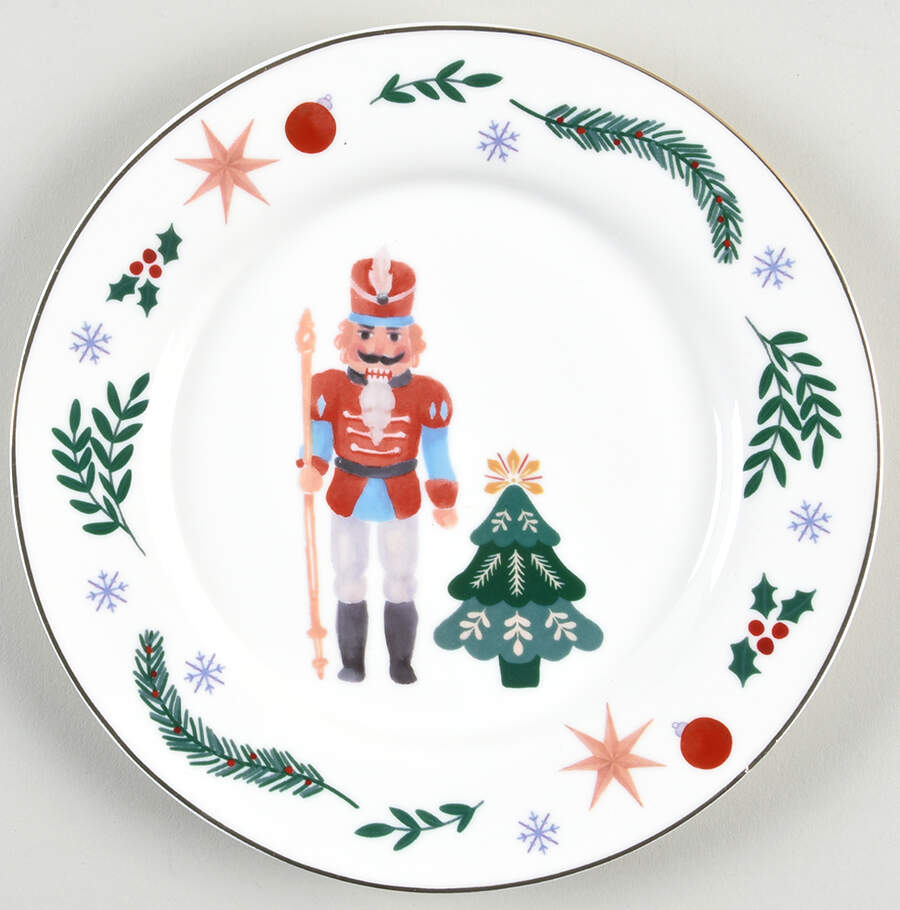 Christmas Cheer Salad Plate by Grace's Teaware-1