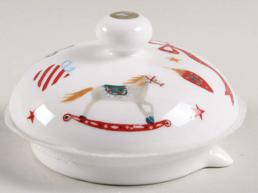Christmas Cheer Lid for Teapot by Grace's Teaware-1