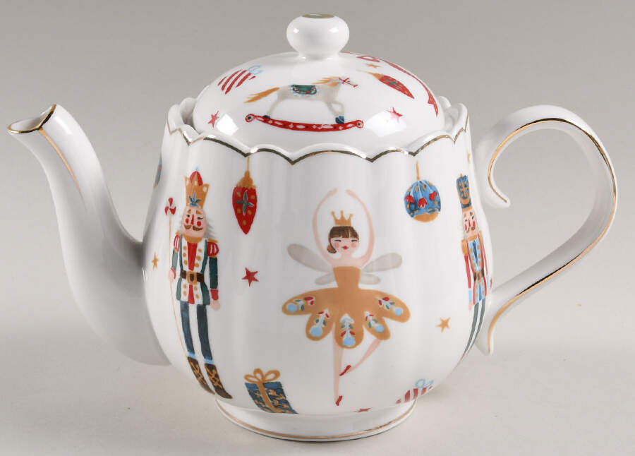 Christmas Cheer Teapot & Lid by Grace's Teaware-1