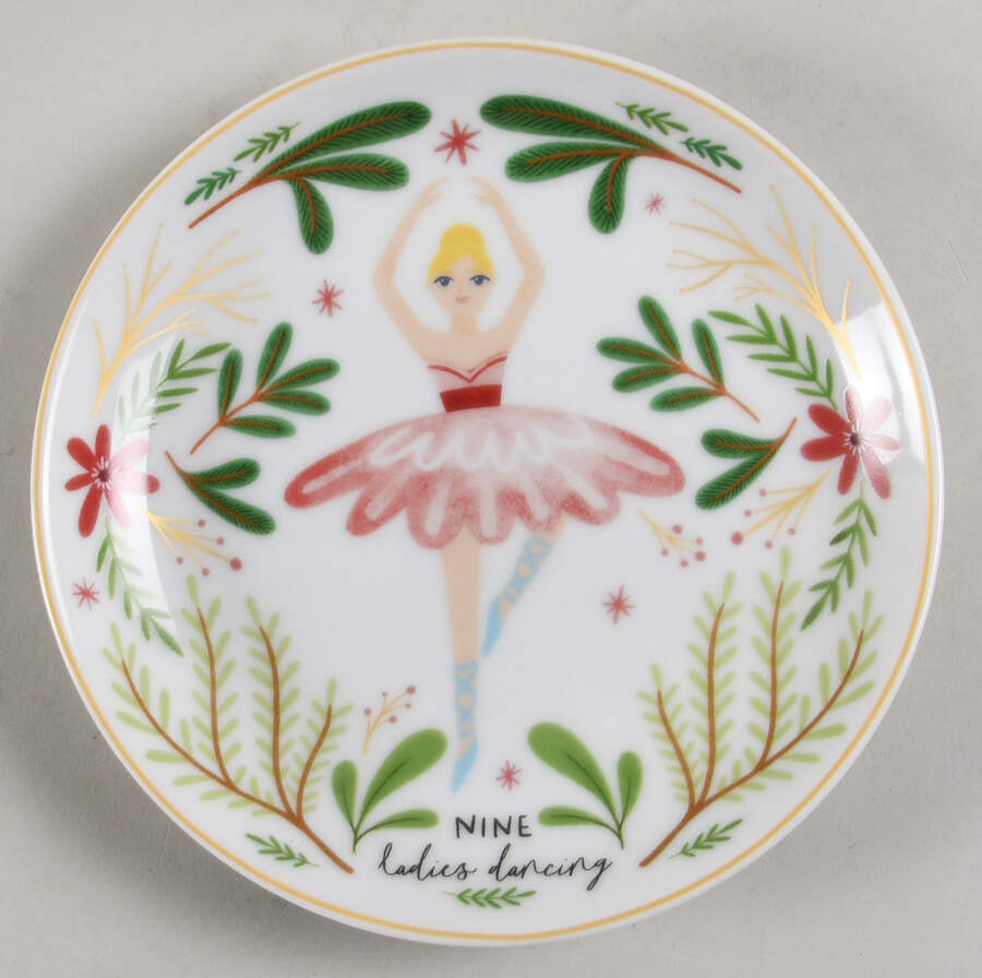 Christmas Cheer Appetizer Plate by Grace's Teaware-1
