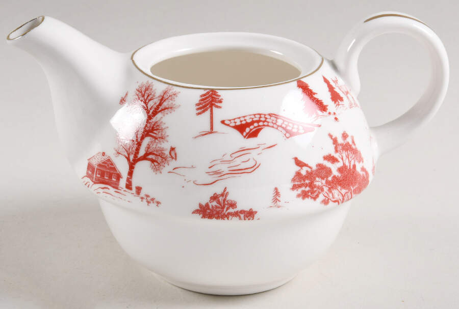 Red Village Tea for 1-Teapot No Lid by Grace's Teaware-1