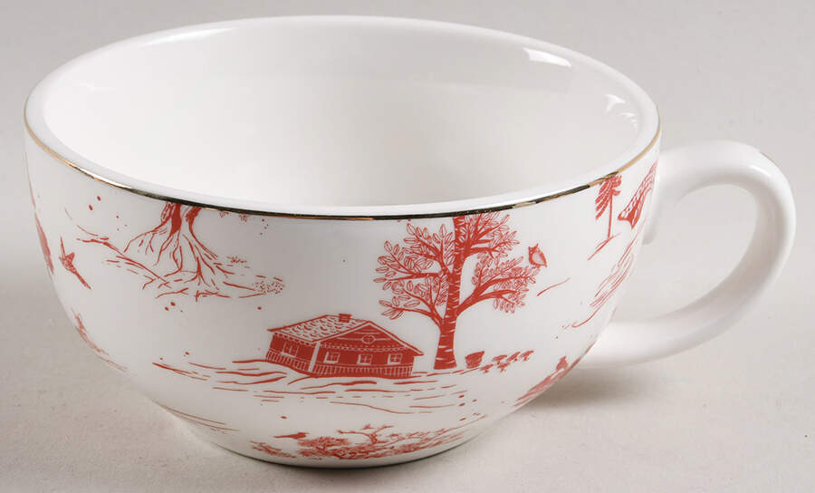 Red Village Cup for Tea for 1 by Grace's Teaware-1