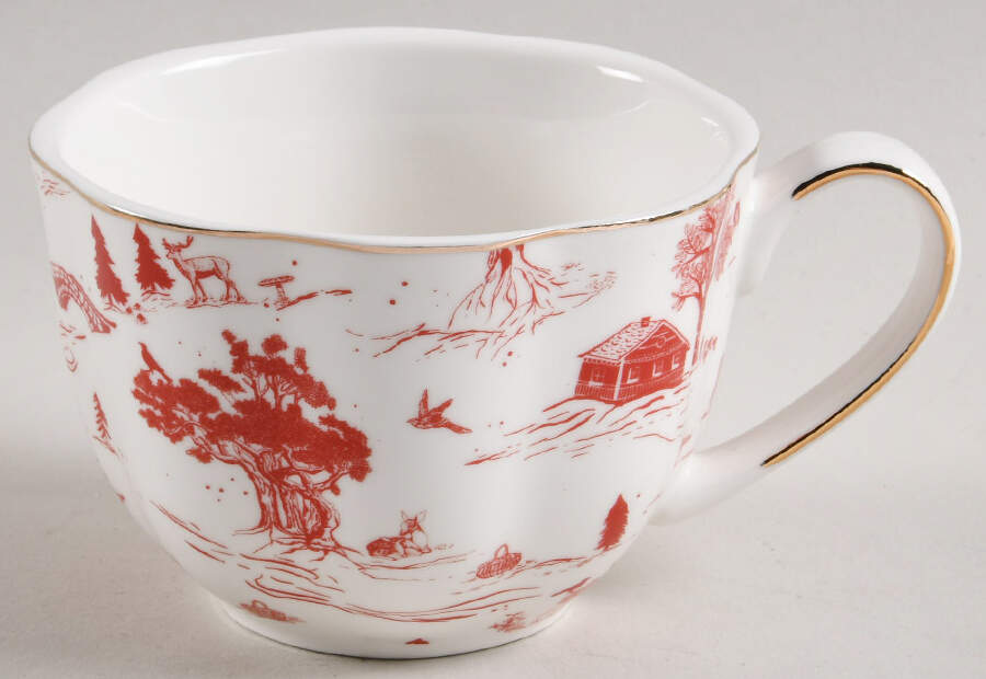 Red Village Flat Cup by Grace's Teaware-1