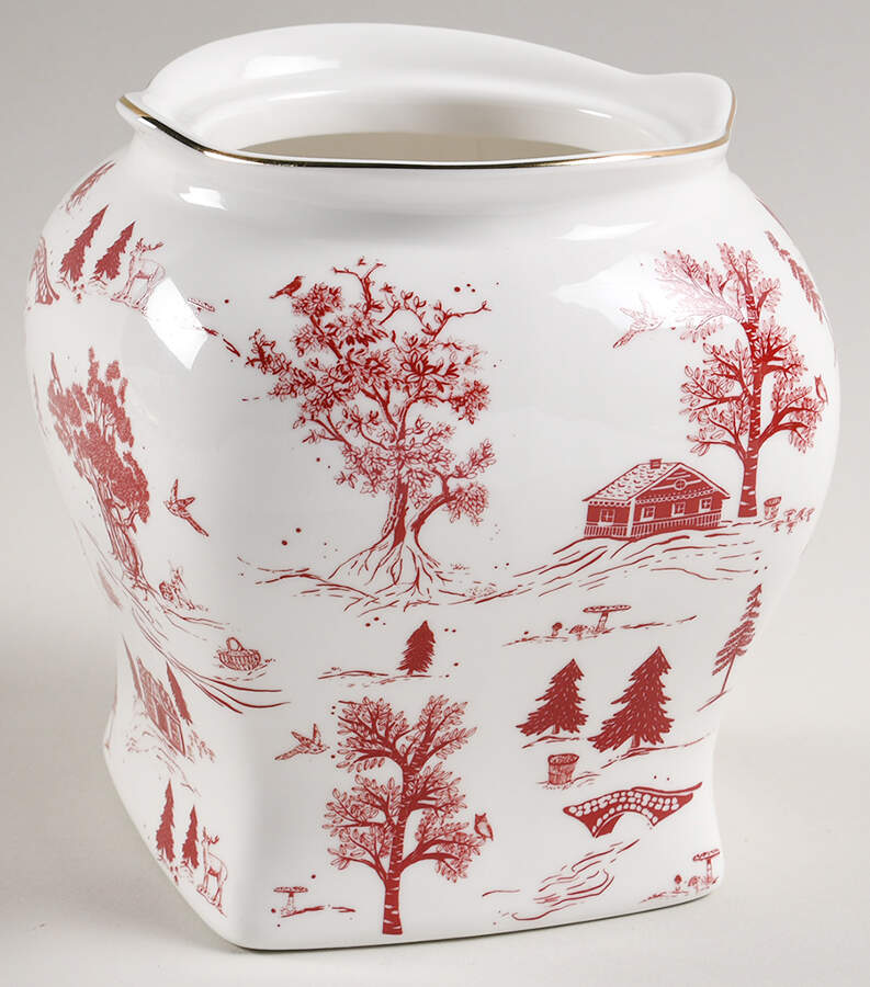 Red Village 6" Canister No Lid by Grace's Teaware-1