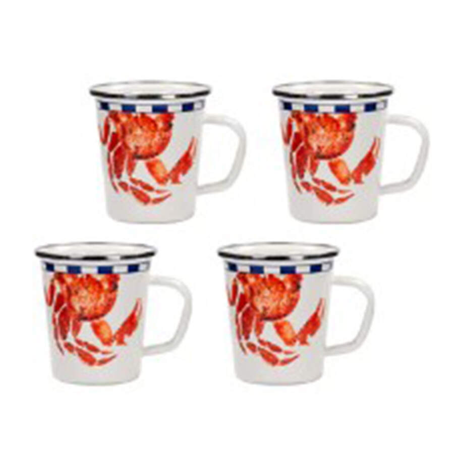 Crab House Enamelware Latte Mug by Golden Rabbit Enamelware-1