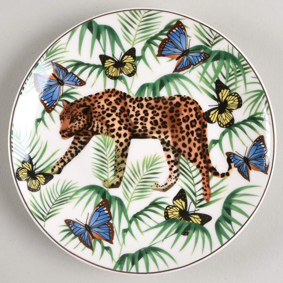Blue Palm Jungle Saucer by Grace's Teaware-1