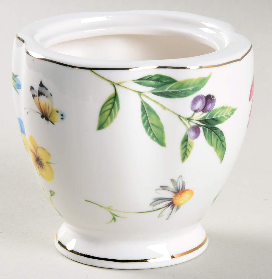 Butterfly Tulip Baroque Sugar Bowl No Lid by Grace's Teaware-1