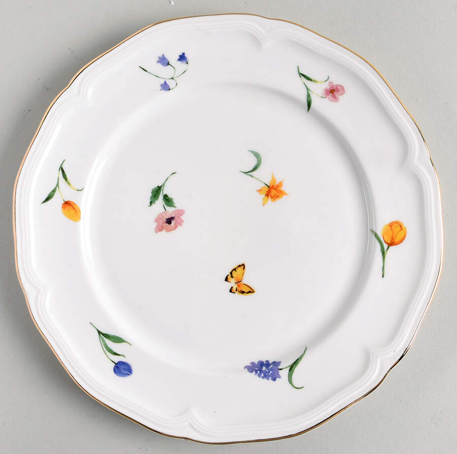 Butterfly Tulip Baroque Salad Plate by Grace's Teaware-1