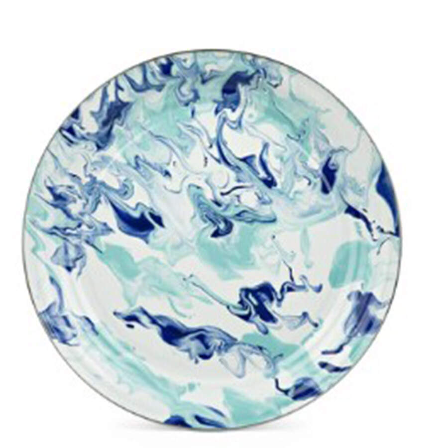 Lagoon Enamelware 20" Round Tray by Golden Rabbit Enamelware-1