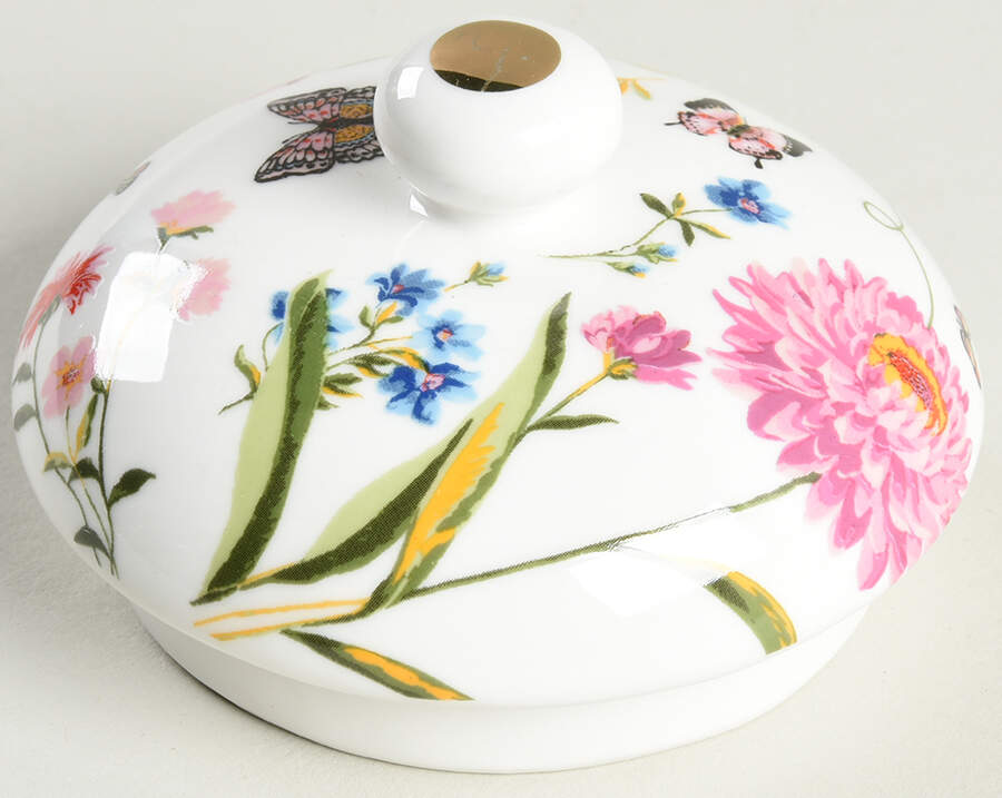 Butterfly Garden Lid for Teapot by Grace's Teaware-1
