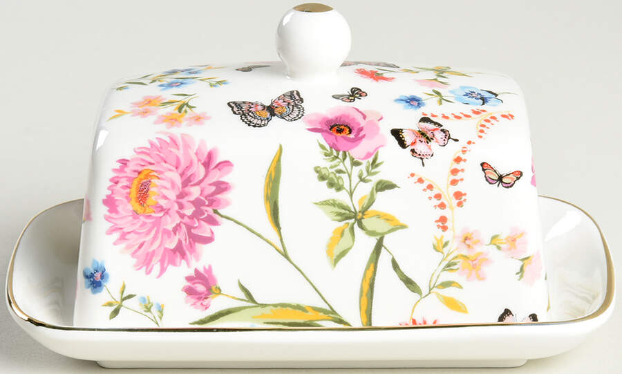 Butterfly Garden 1/4 Lb Covered Butter by Grace's Teaware-1