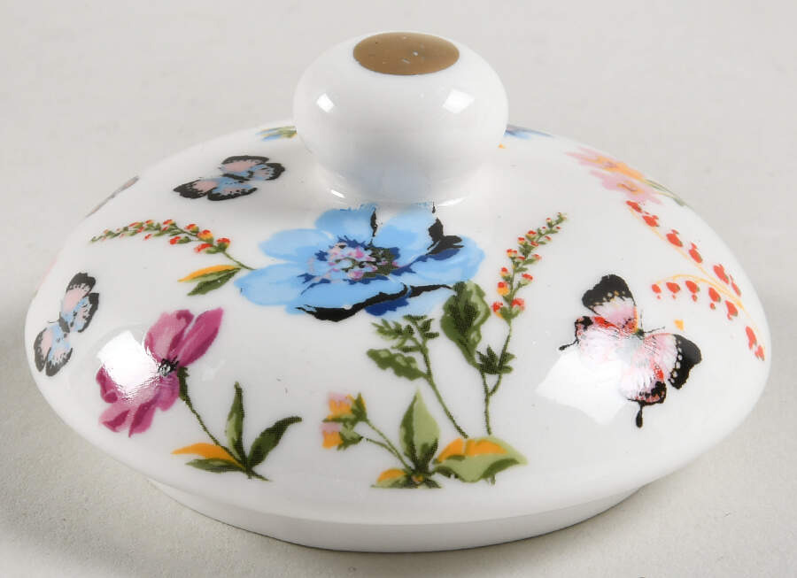 Butterfly Garden Lid for Sugar Bowl by Grace's Teaware-1