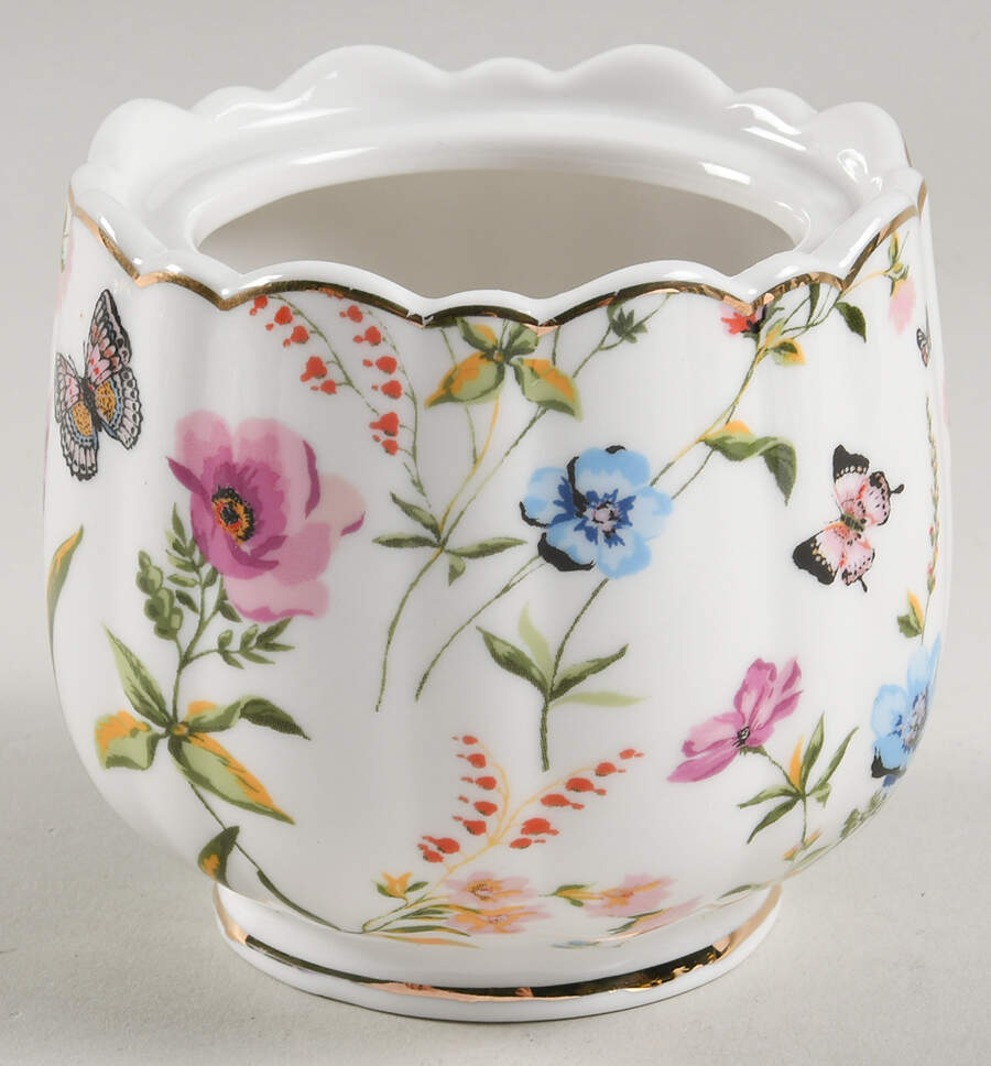 Butterfly Garden Sugar Bowl No Lid by Grace's Teaware-1