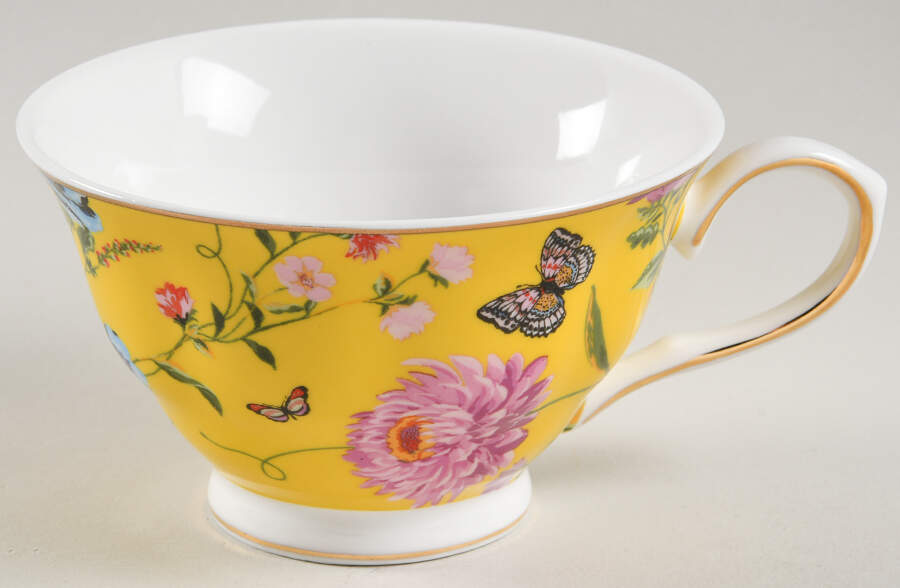 Butterfly Garden Saucer for Footed Cup by Grace's Teaware-1