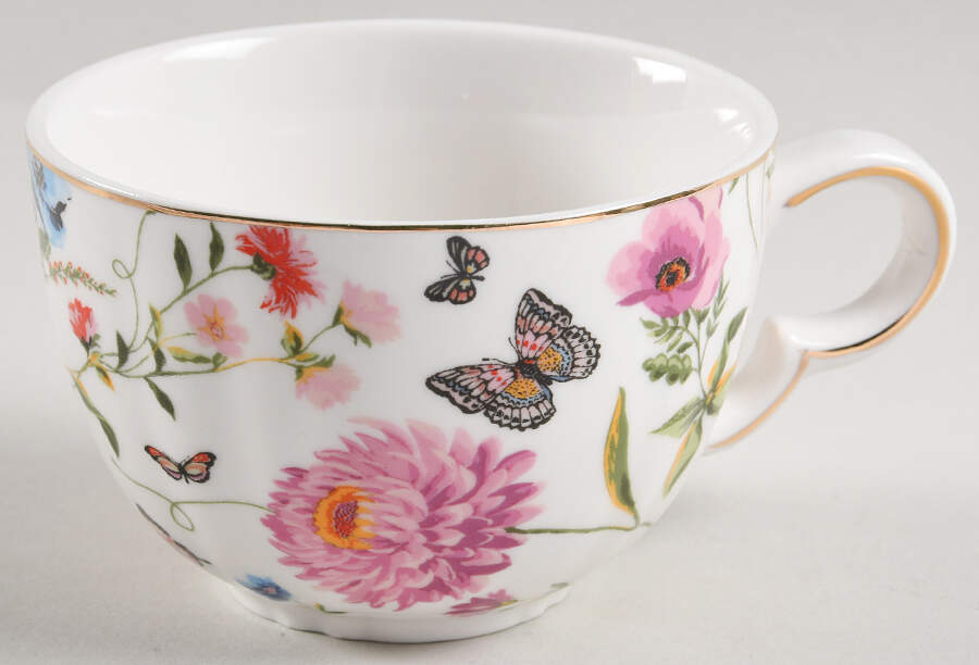 Butterfly Garden Flat Cup by Grace's Teaware-1