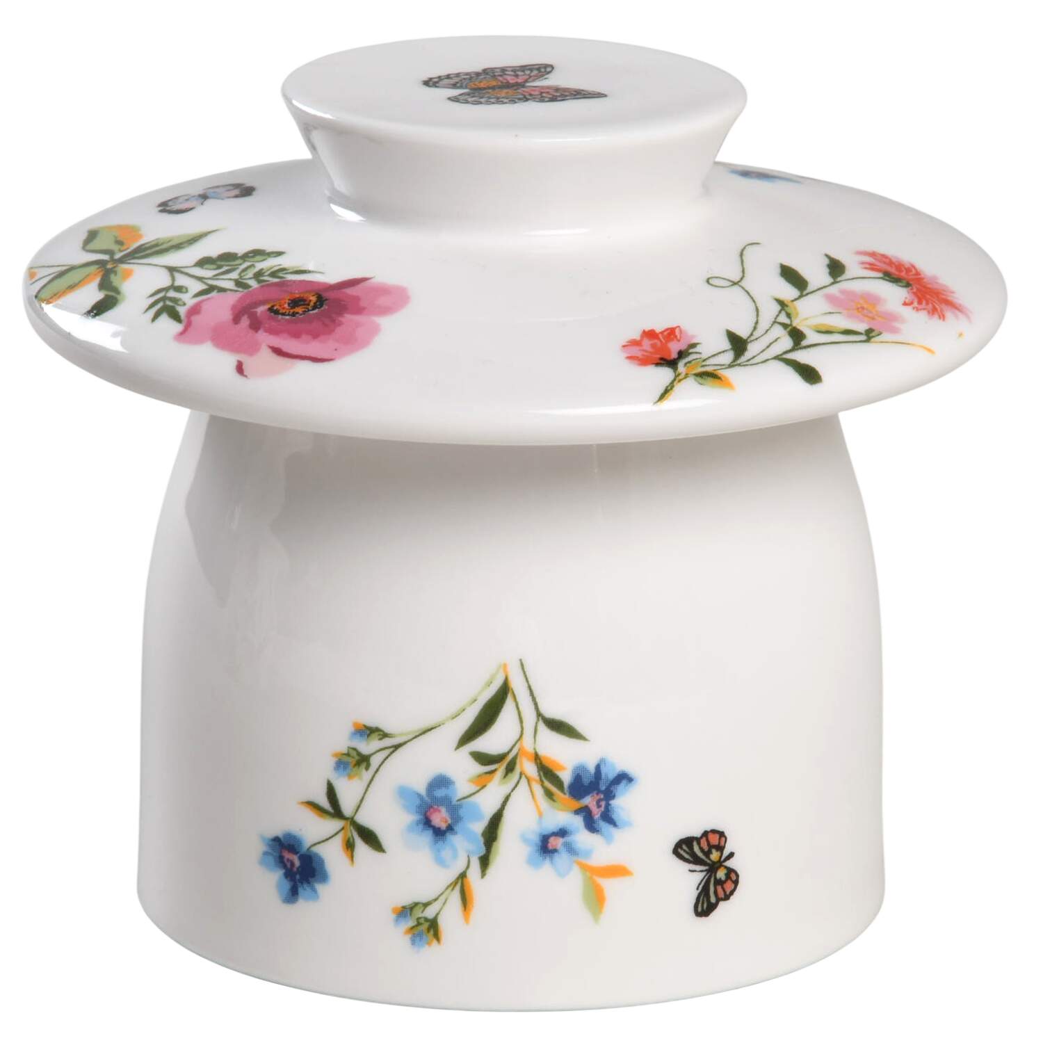 Butterfly Garden Lid for Butter Crock by Grace's Teaware-1
