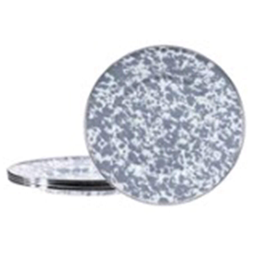 Grey Swirl Enamelware Individual Sandwich Plate by Golden Rabbit Enamelware-1
