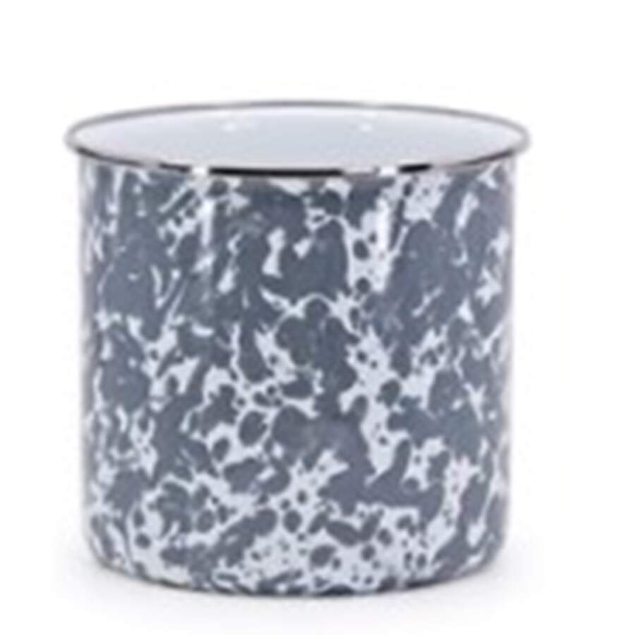 Grey Swirl Enamelware Utensil Holder by Golden Rabbit Enamelware-1
