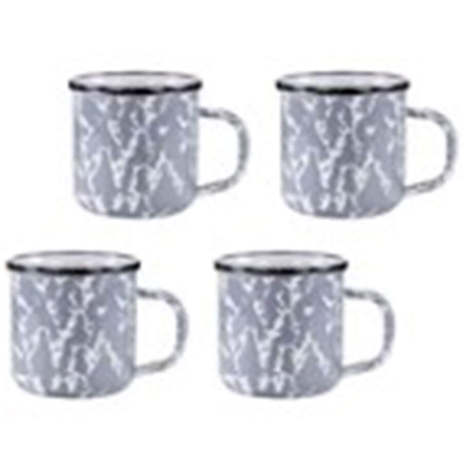 Grey Swirl Enamelware Mug by Golden Rabbit Enamelware-1