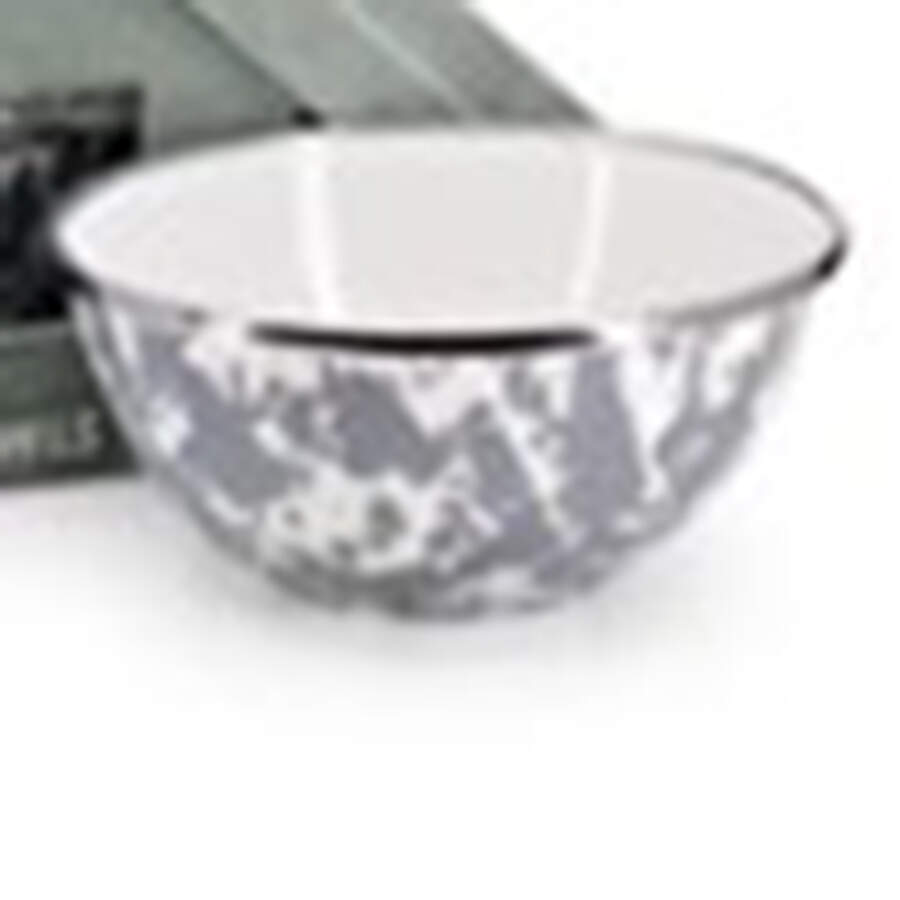 Grey Swirl Enamelware 4" Prep Bowl by Golden Rabbit Enamelware-1