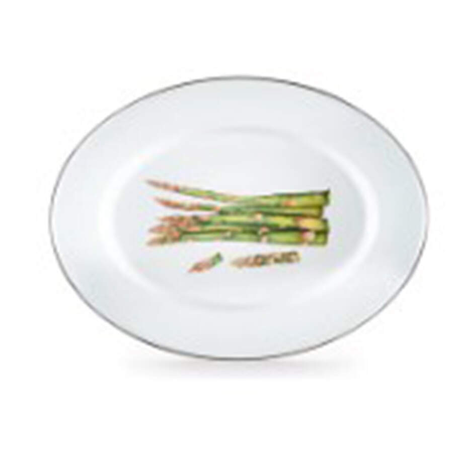 Fresh Produce Enamelware 12" Oval Serving Platter by Golden Rabbit Enamelware-1