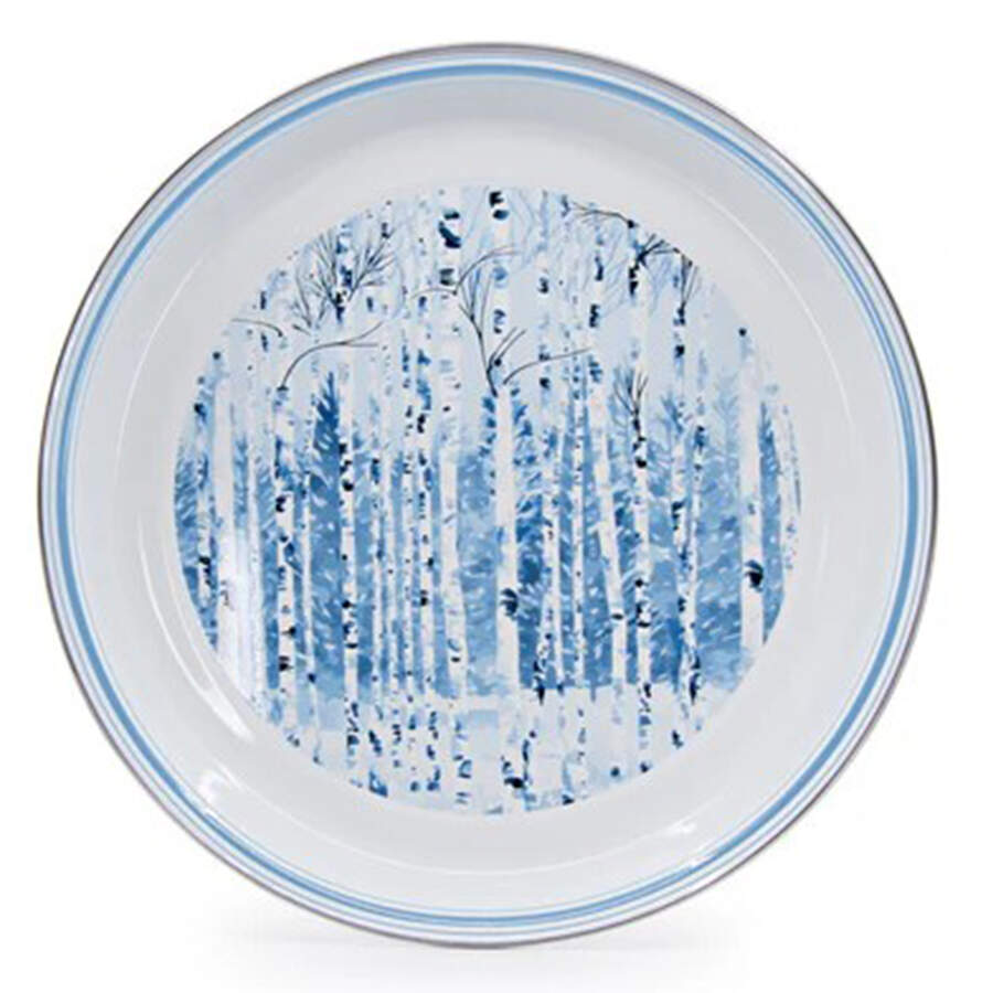 Aspen Grove Enamelware 15" Round Tray by Golden Rabbit Enamelware-1