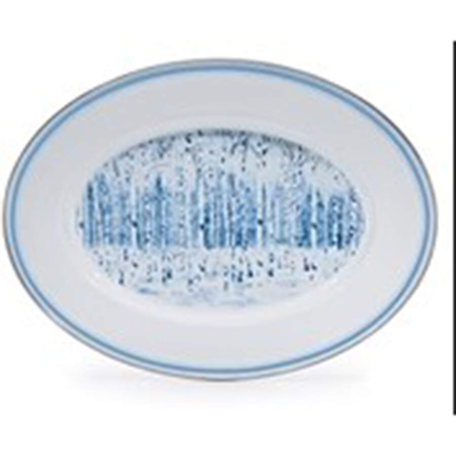 Aspen Grove Enamelware 12" Oval Serving Platter by Golden Rabbit Enamelware-1