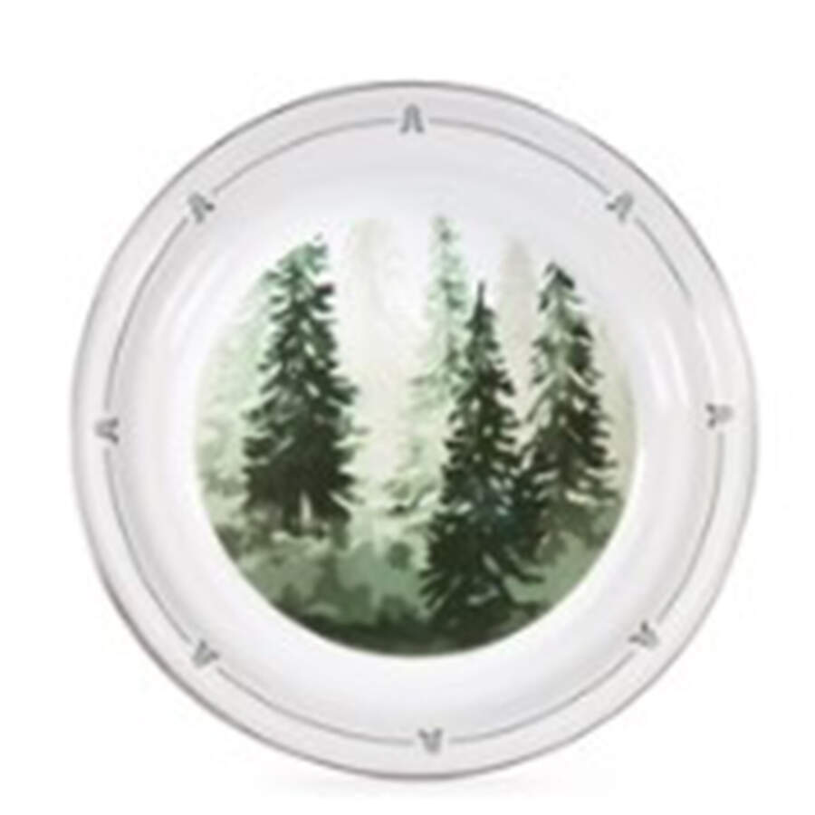 Forest Glen Enamelware 20" Round Tray by Golden Rabbit Enamelware-1