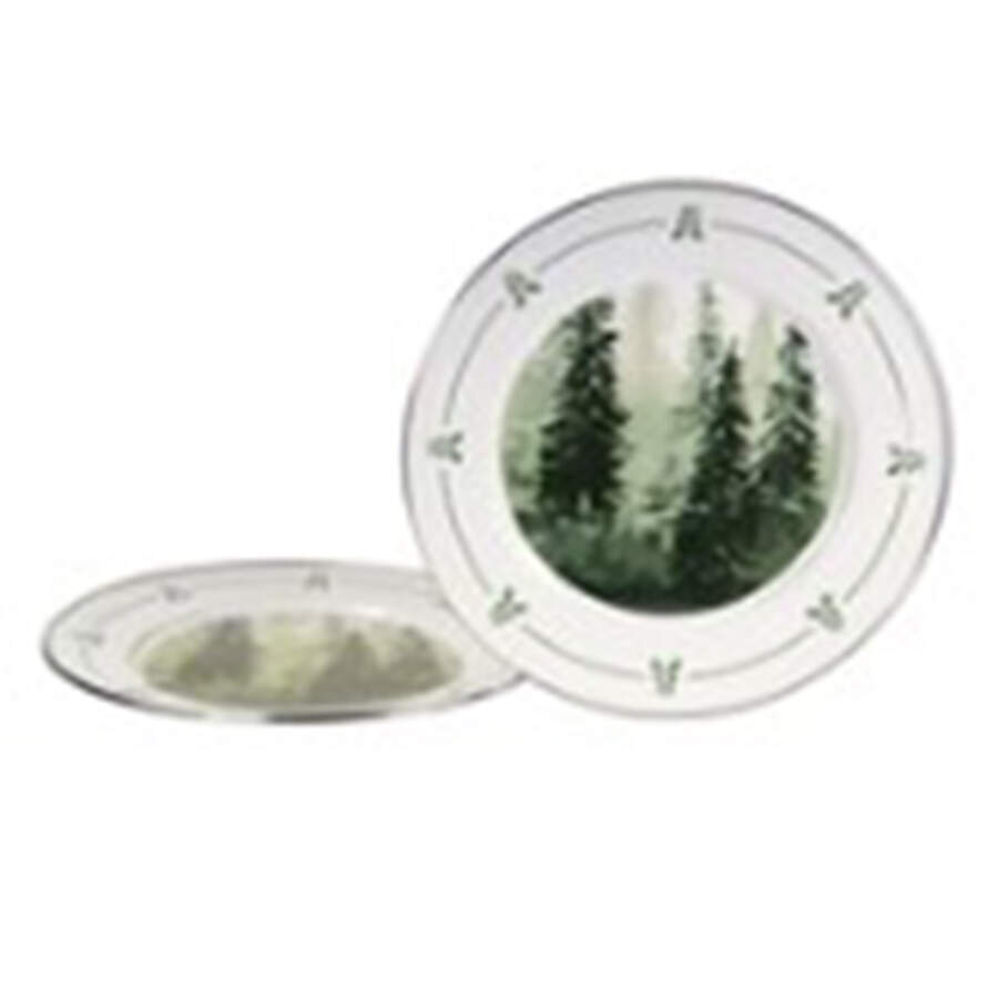 Forest Glen Enamelware Service Plate (Charger) by Golden Rabbit Enamelware-1