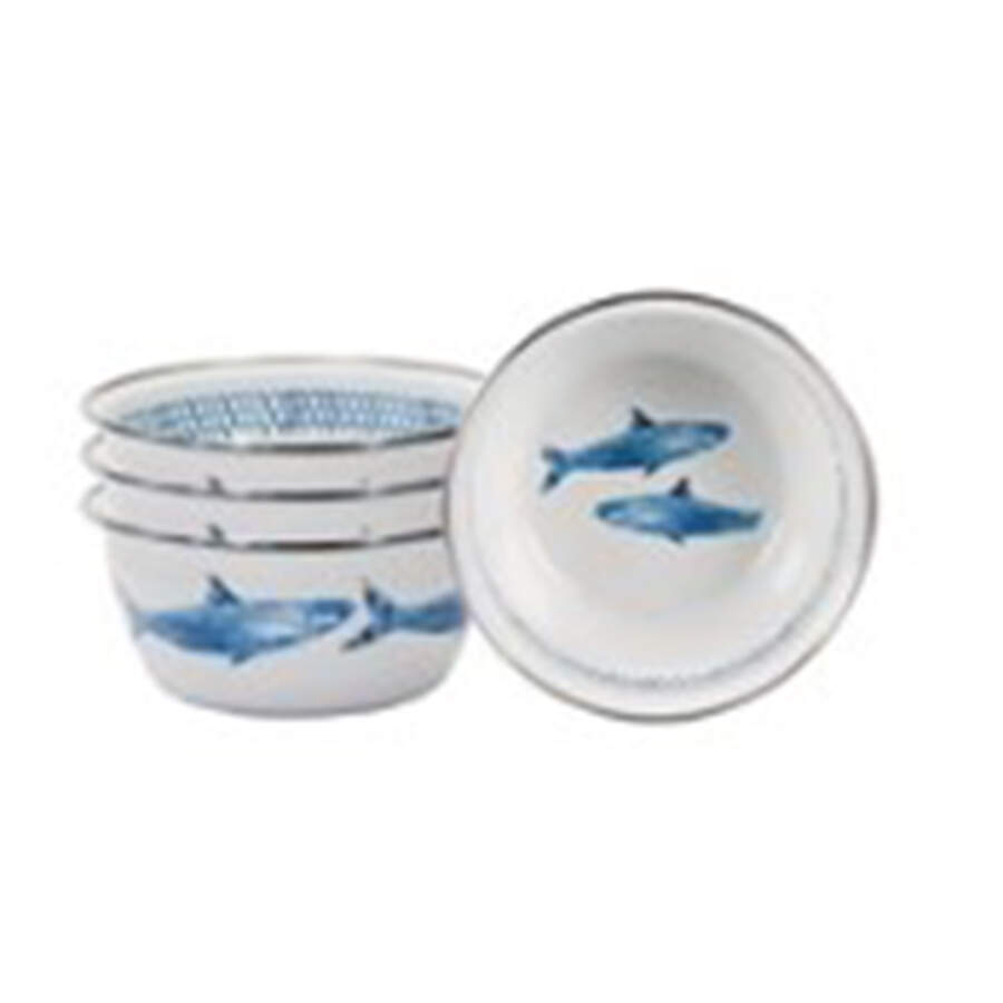 Fish Camp Enamelware Individual Salad Bowl by Golden Rabbit Enamelware-1