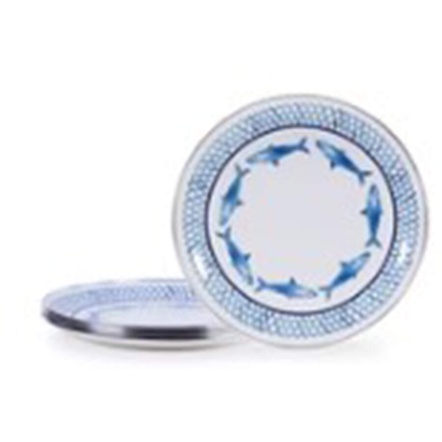 Fish Camp Enamelware Dinner Plate by Golden Rabbit Enamelware-1