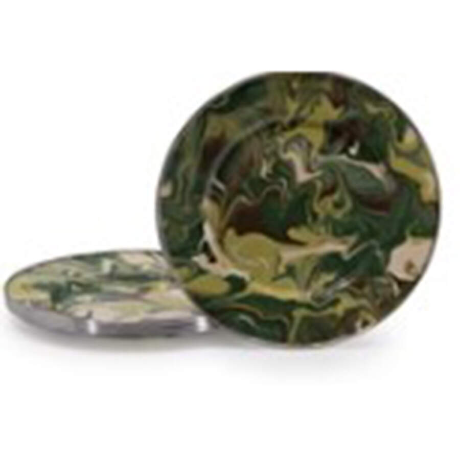 Camouflage Enamelware Individual Sandwich Plate by Golden Rabbit Enamelware-1