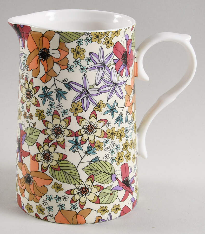 Chintz Collection 14 Oz Pitcher by Gracie Bone China-1