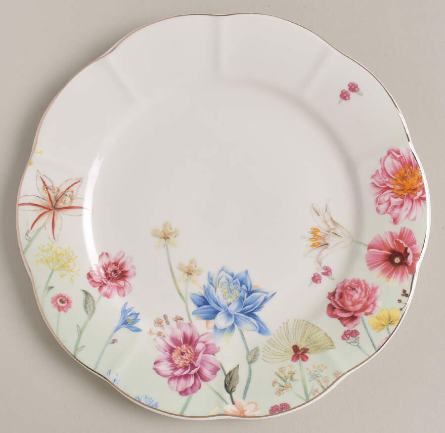 Lake Front Flower Salad Plate by Grace's Teaware-1