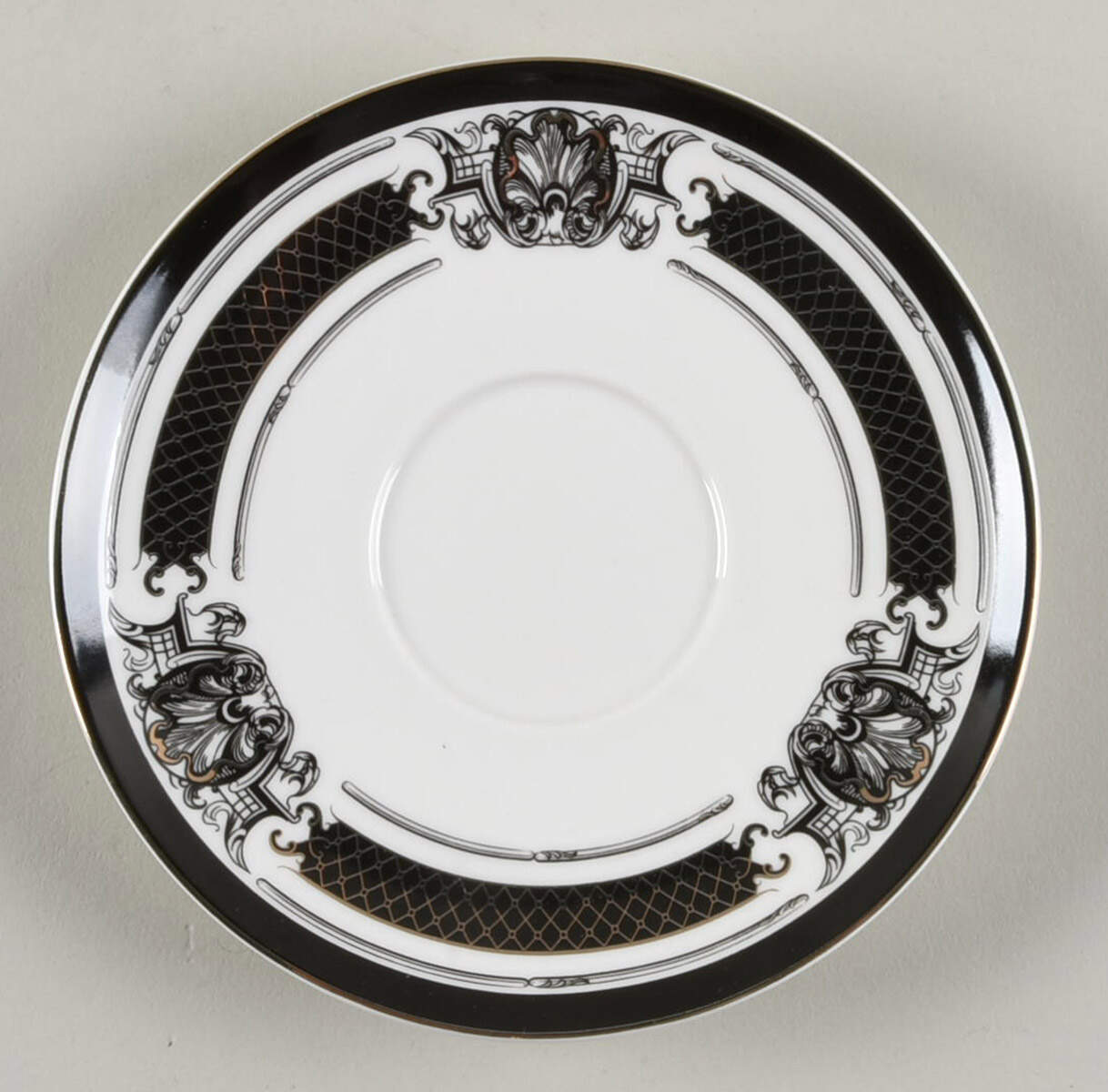 Lattice Skull with Crown Saucer by Grace's Teaware-1