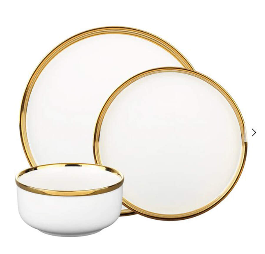 Hillcrest (White) Dinner Plate by Godinger-1