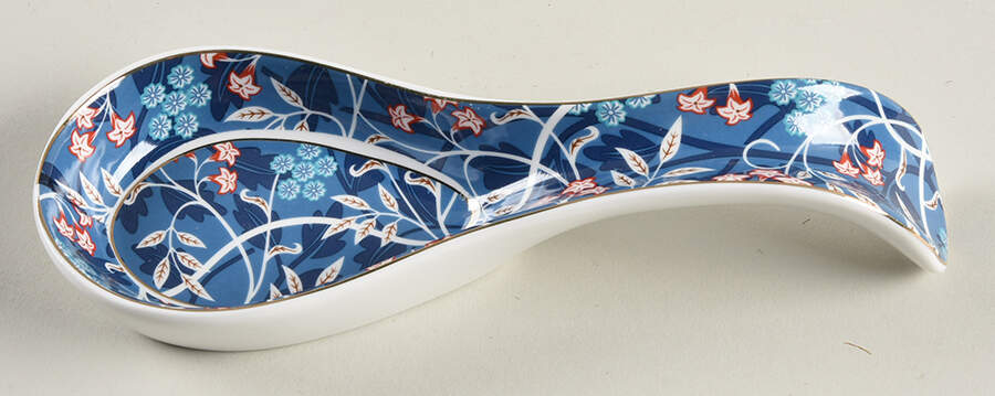 Blue Morris Spoon Rest/Holder (Holds 1 Spoon) by Grace's Teaware-1