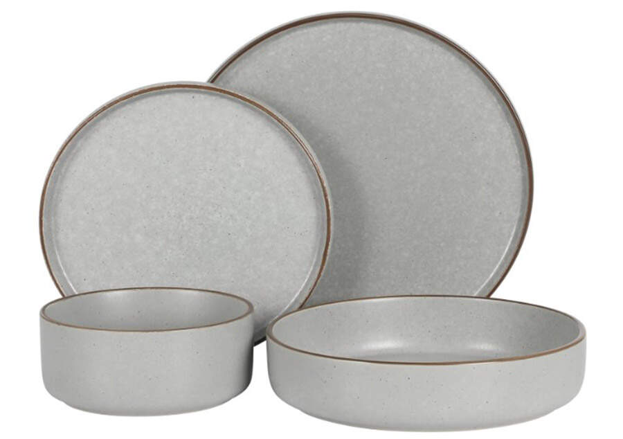 Gelston Grey Dinner Plate by Gibson Designs-1