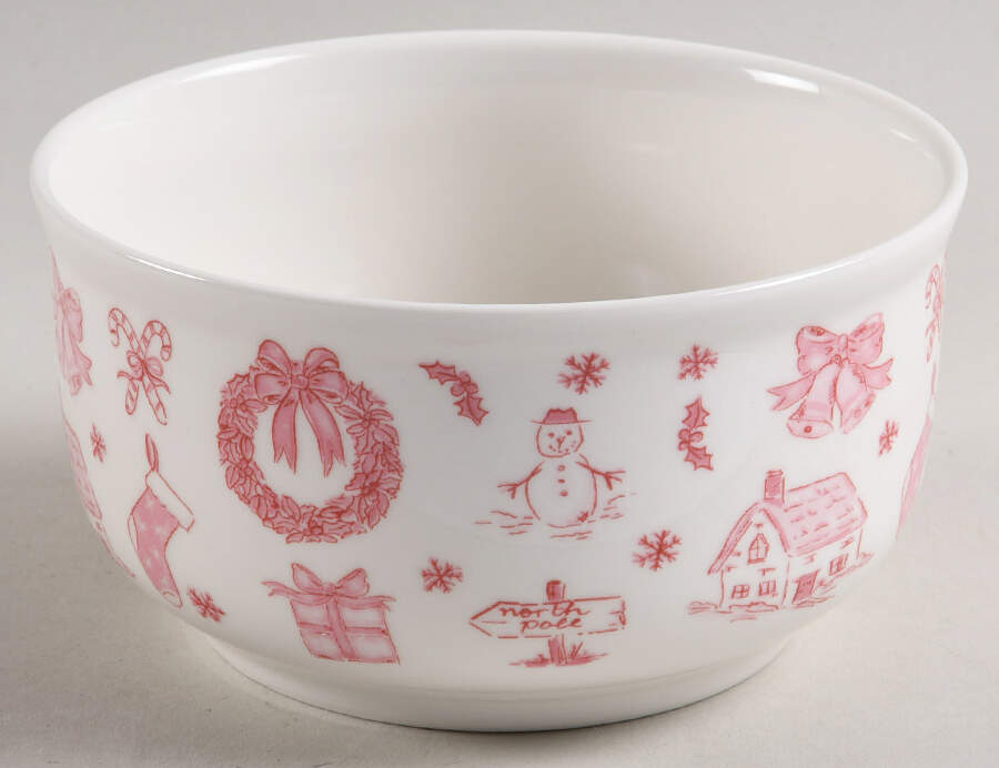 Pink Bow 5" Storage Ceramic Bowl by Grace's Teaware-1