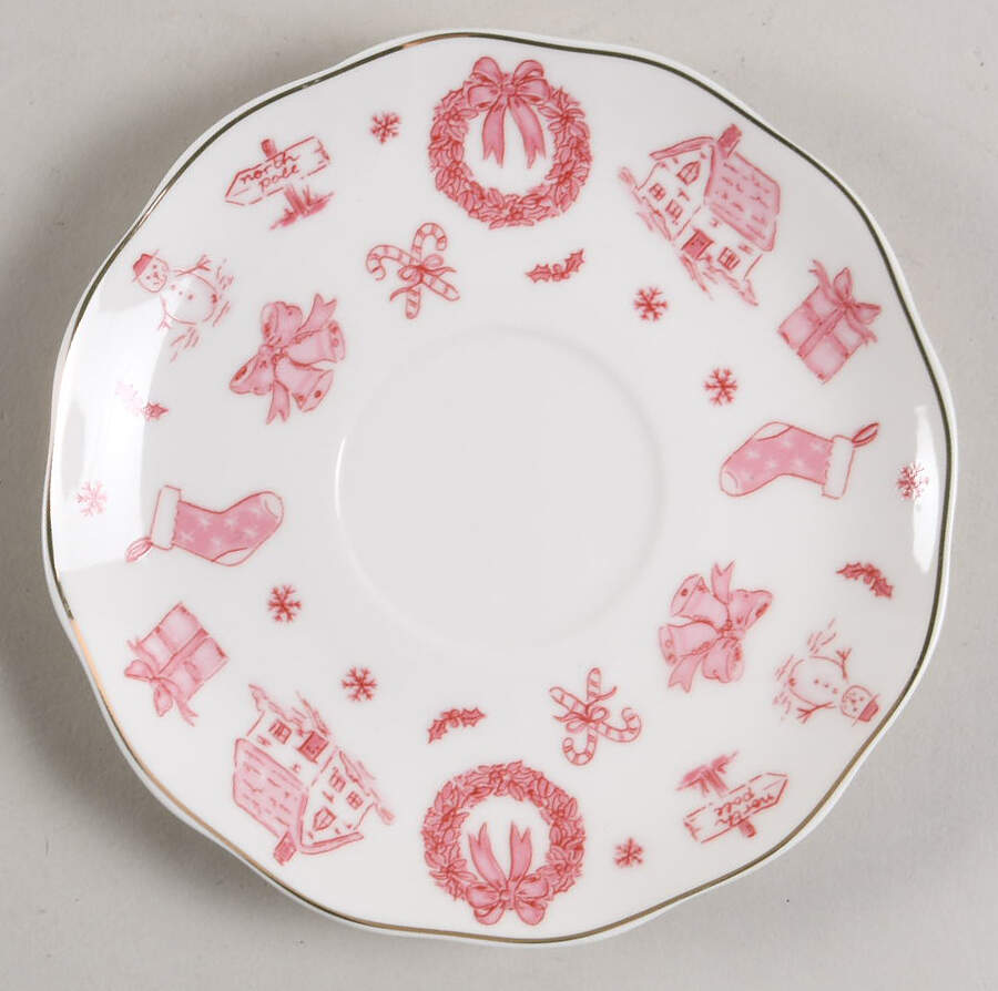Pink Bow Saucer by Grace's Teaware-1