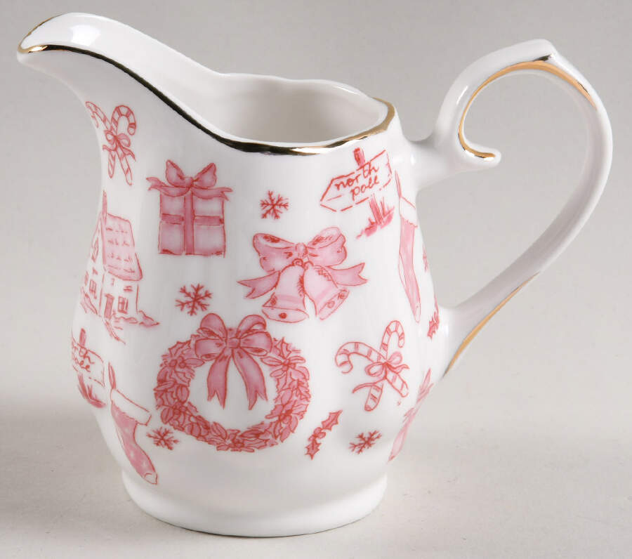 Pink Bow Creamer by Grace's Teaware-1